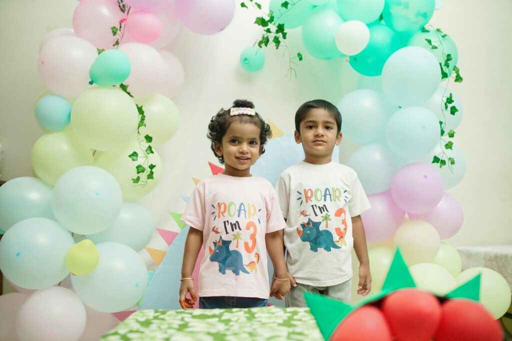 Kids birthday balloon decoration